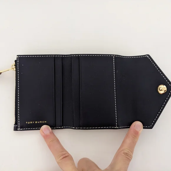 Tory Burch Black and Cream Wallet - Picture 11 of 14